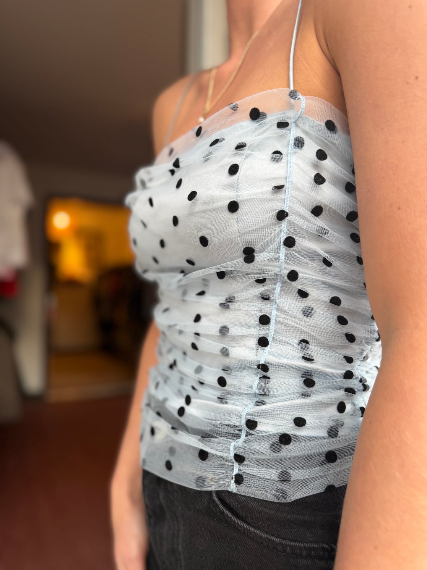 Reformation | Amber Polka Dot Top, 6