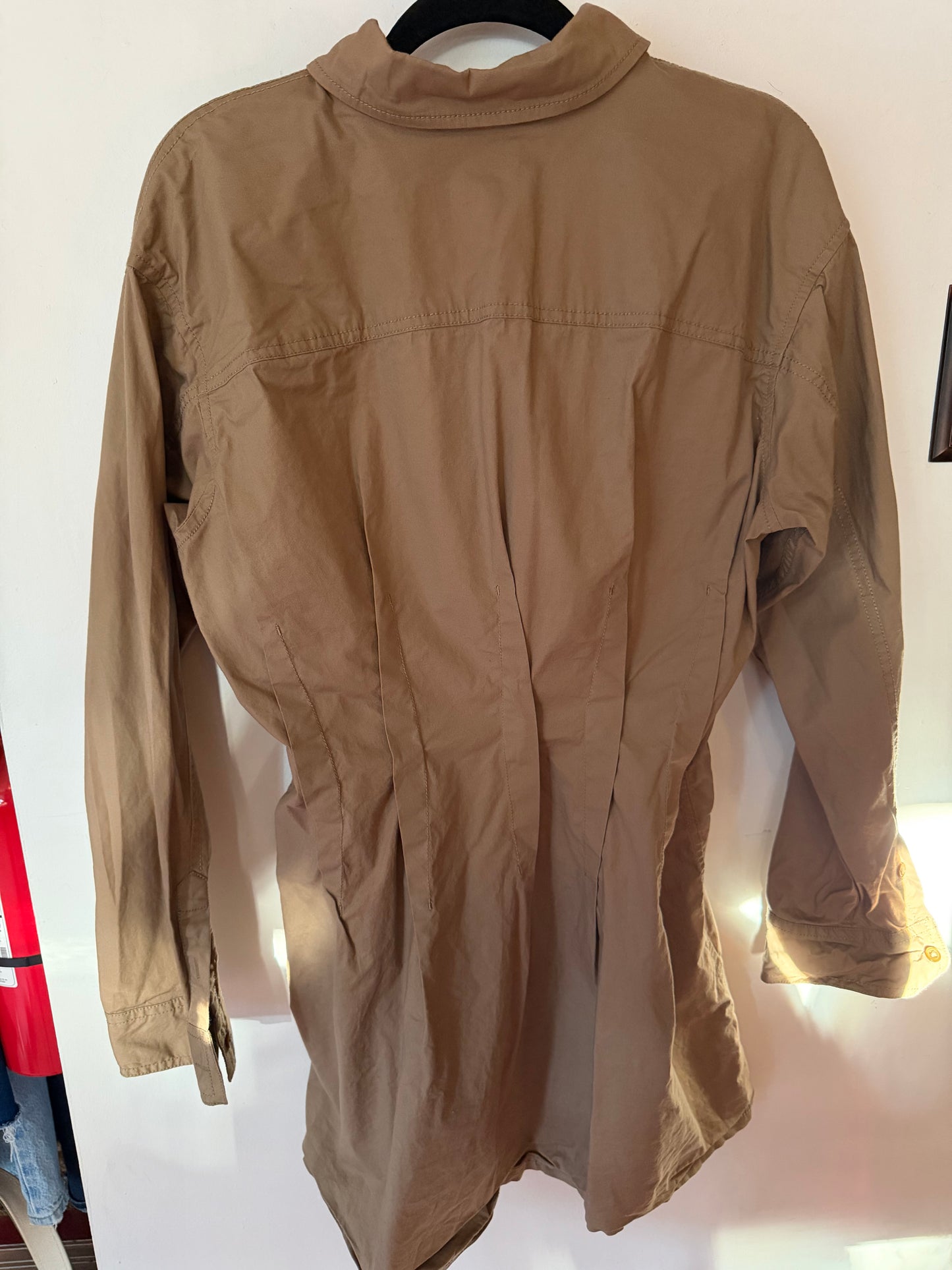 Pilcro | Pleated Long Sleeve Dress, M