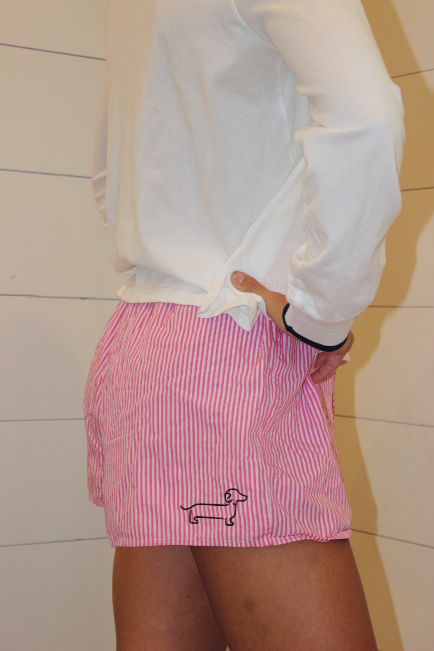 Endsley | Pink Striped Shorts, XS/S