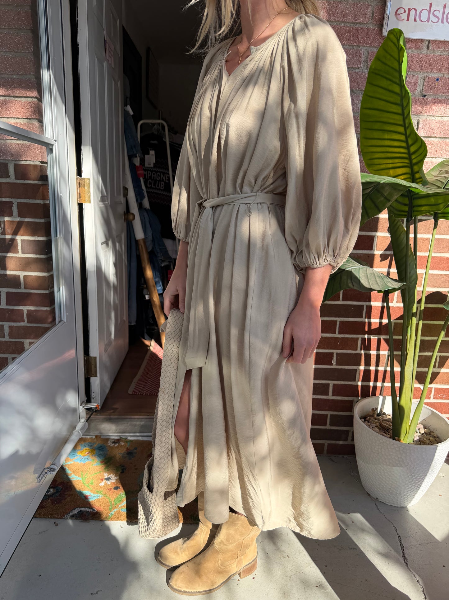 & Other Stories | Button Down Tie Waist Dress, XS