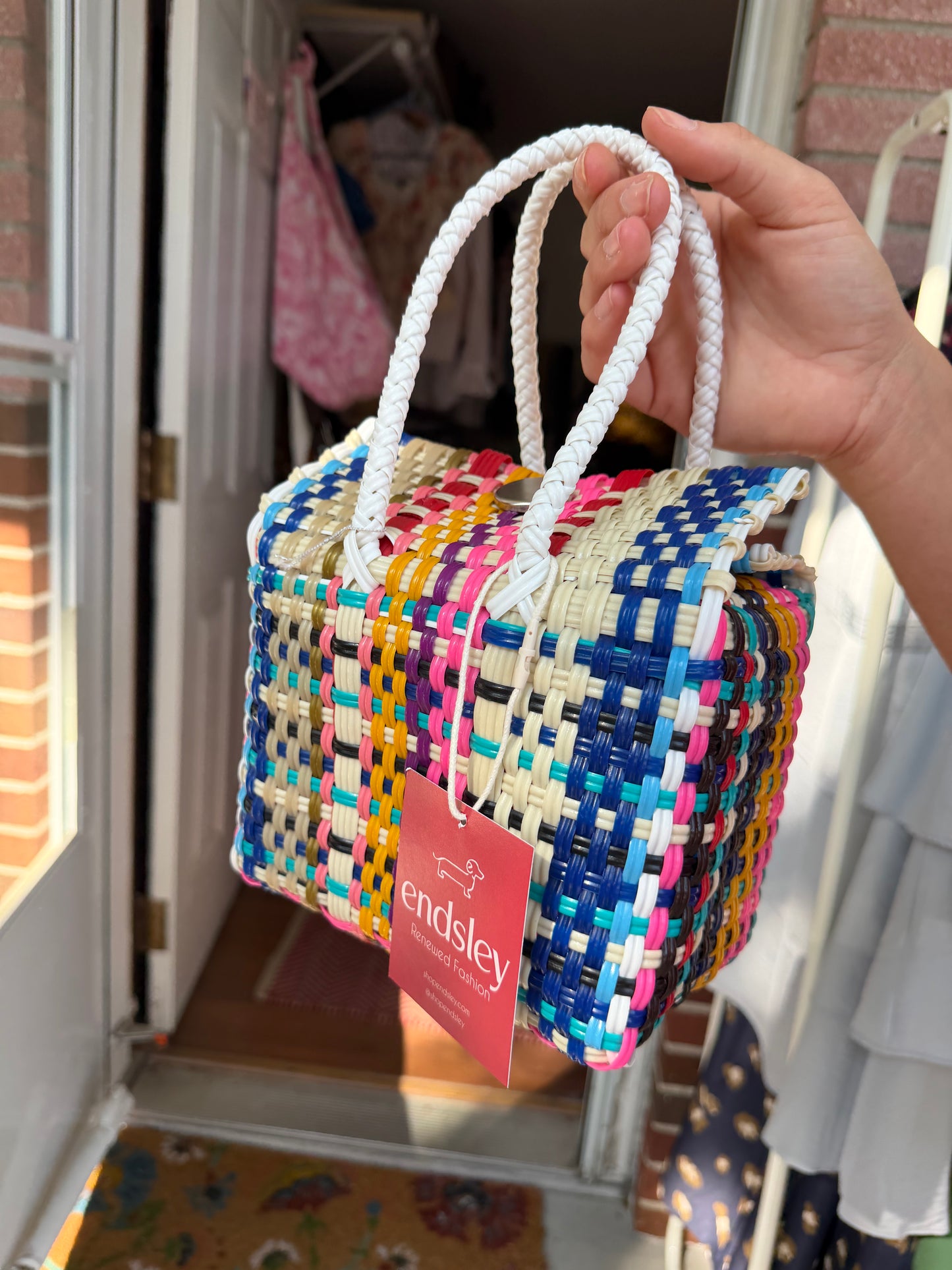 Colorful Box Handle Bag