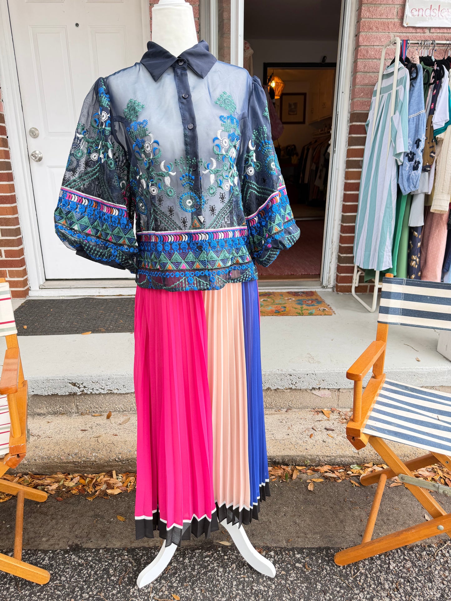 Self-Portrait | Pleated Midi Skirt, 6