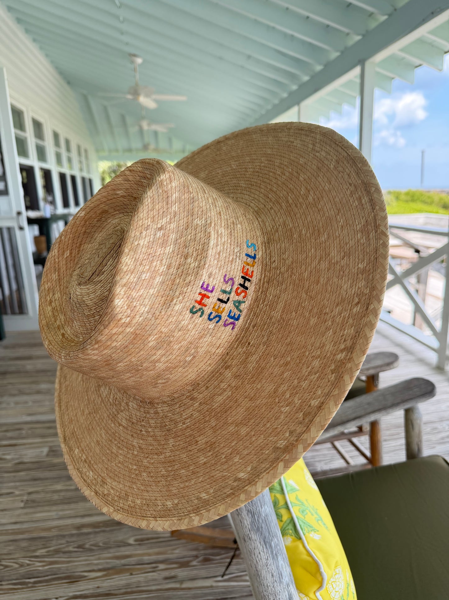 Sunshine Tienda | "She Sells Seashells" Palm Hat, XS/S