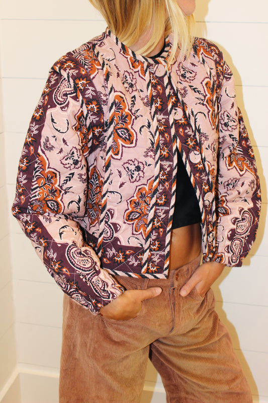 Farm Rio  | Glam Tapestry Quilted Jacket, XS