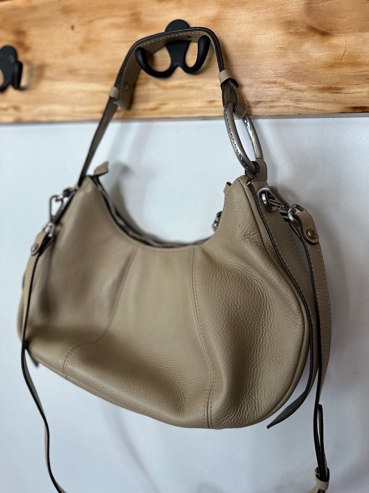 Gianni Chiarini | Beige Shoulder + Crossbody Italian Leather Bag