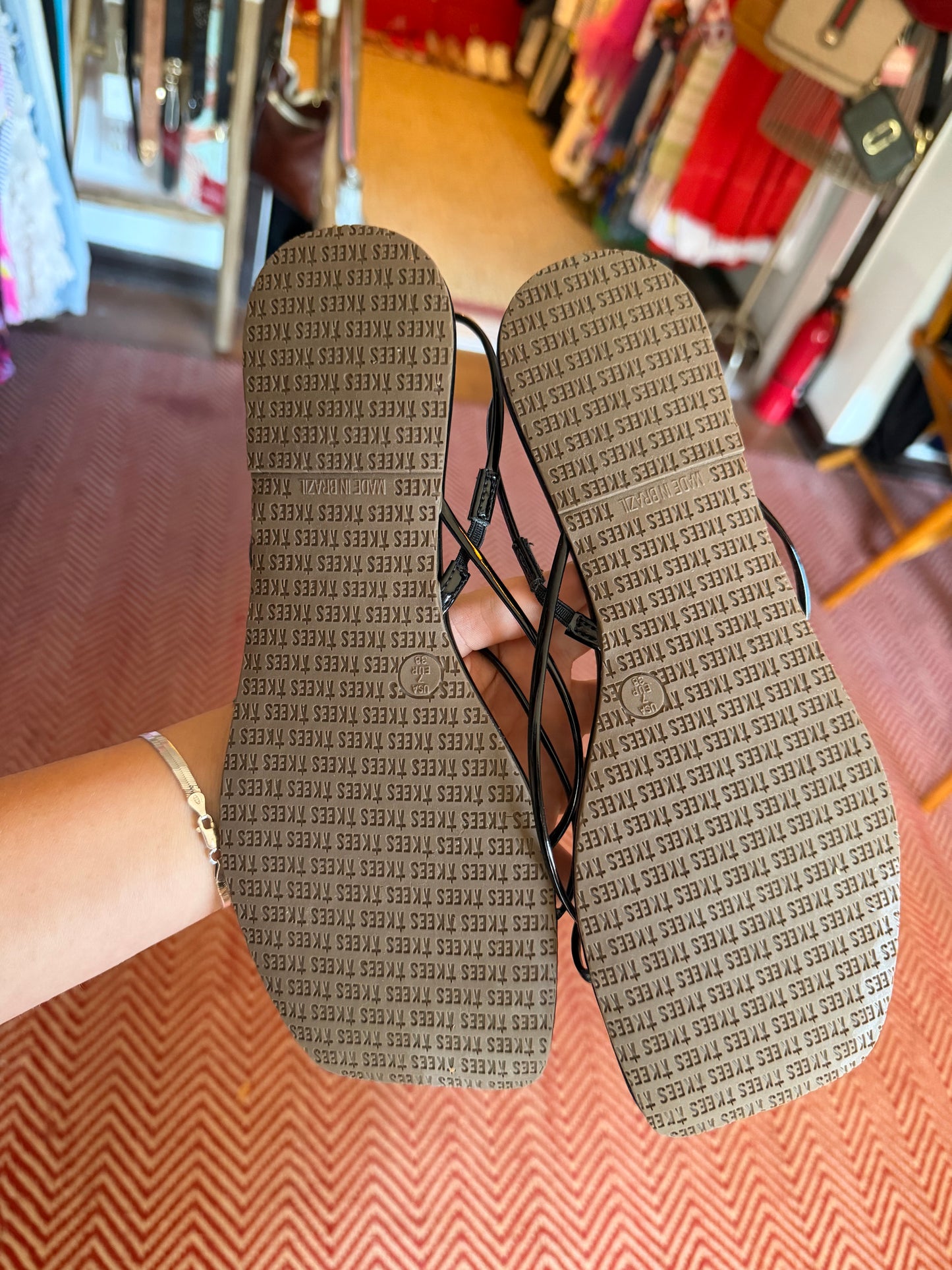 TKEES Square Toe Millie Sandal, 7