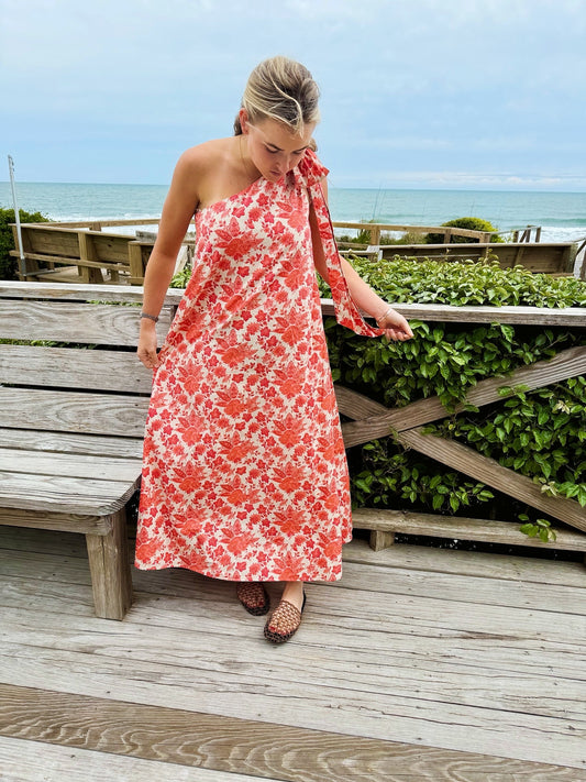 Sezane | Teva One Shoulder Tie Dress, 36