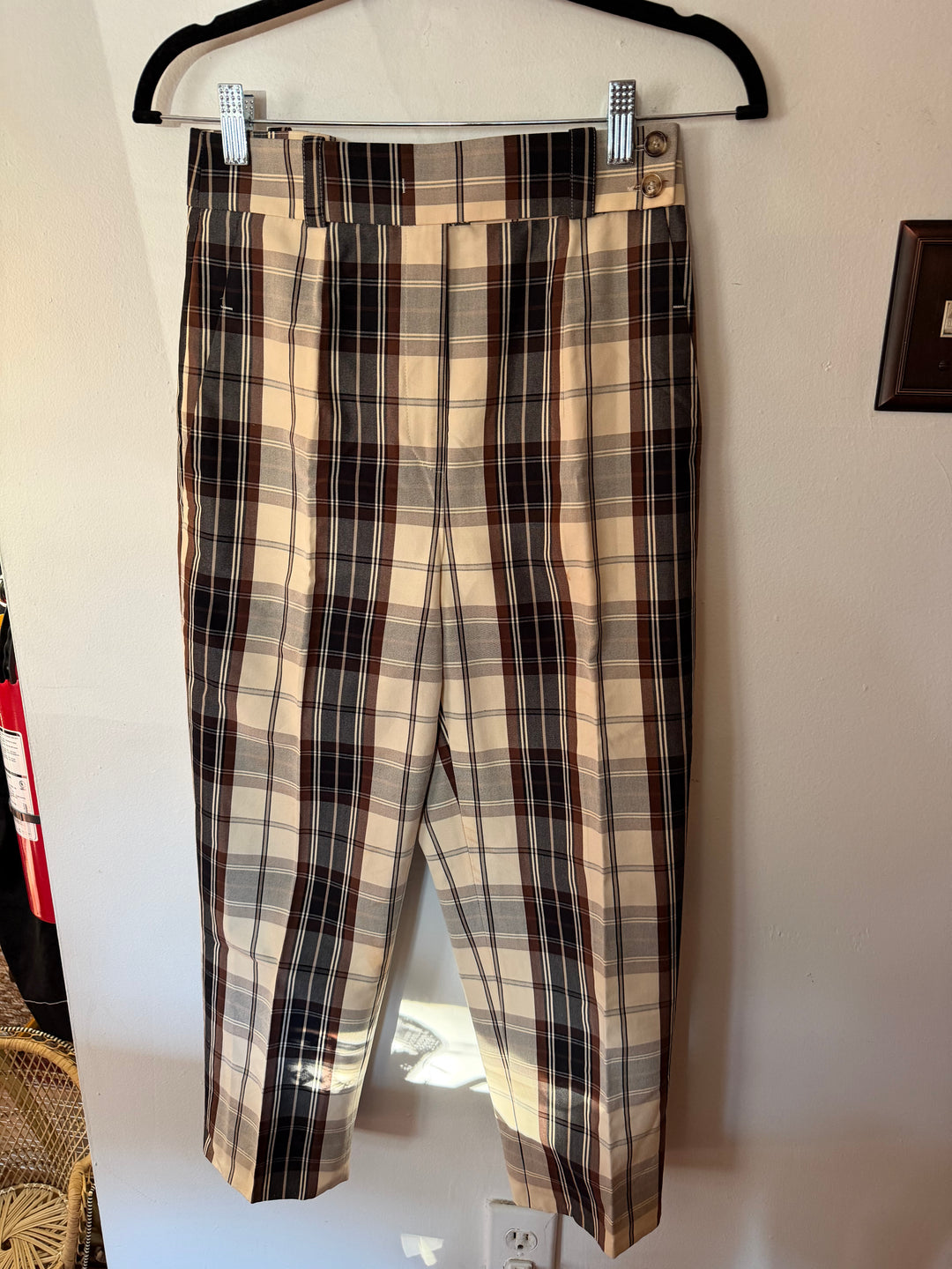 Micheal Kors | Plaid Cropped Trousers, 4
