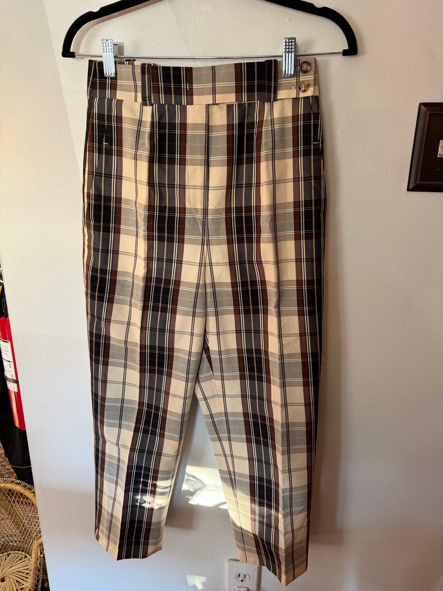 Micheal Kors | Plaid Cropped Trousers, 4