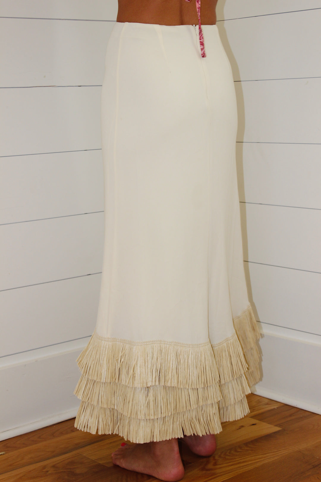 Raffia Midi Skirt