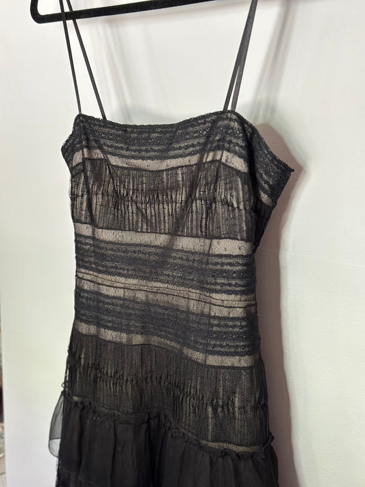 BCBG MaxMara | Strapless Feather Trim Cocktail Dress