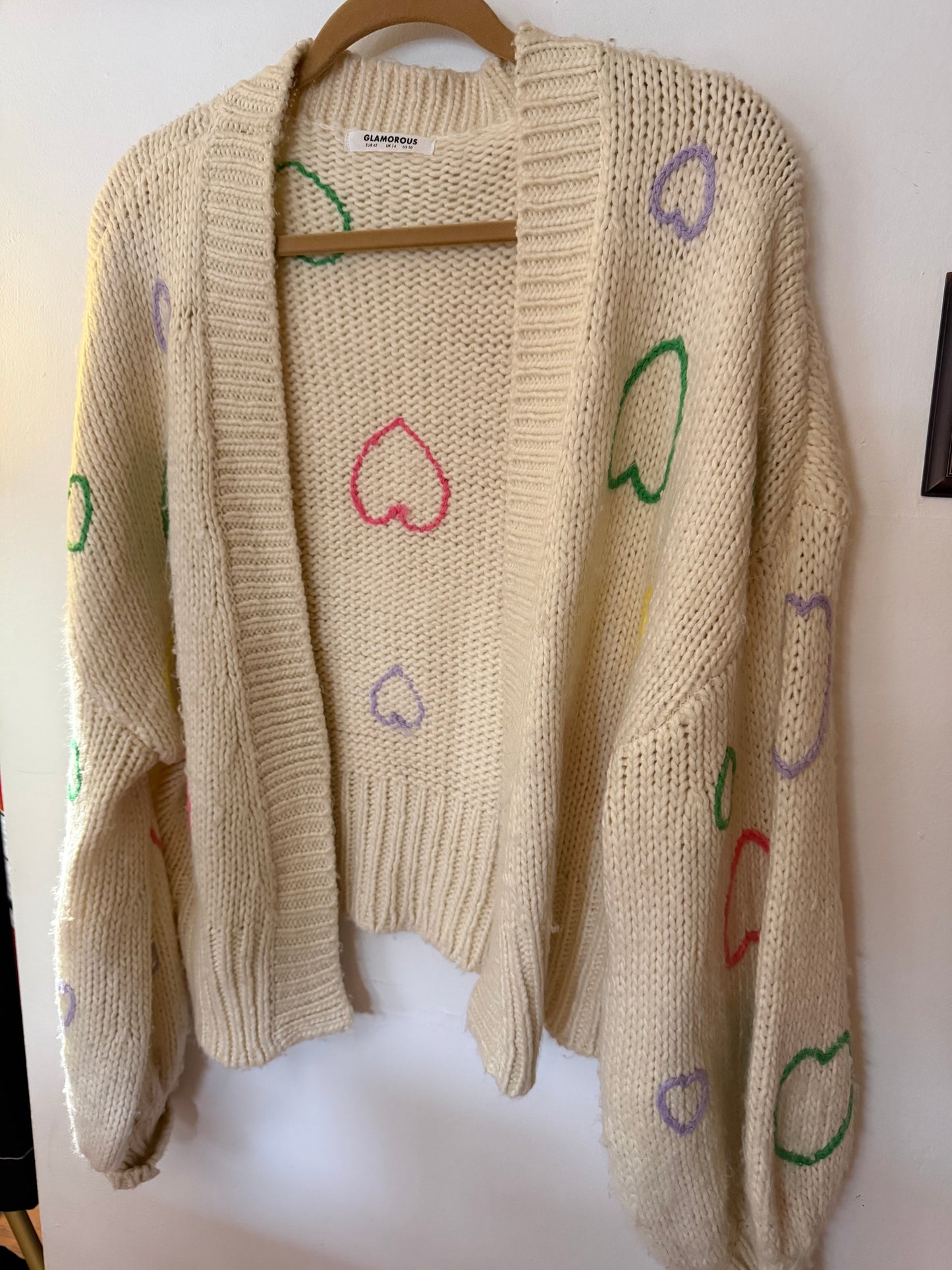 Glamorous UK | Knit Cardigan with Hearts, 10