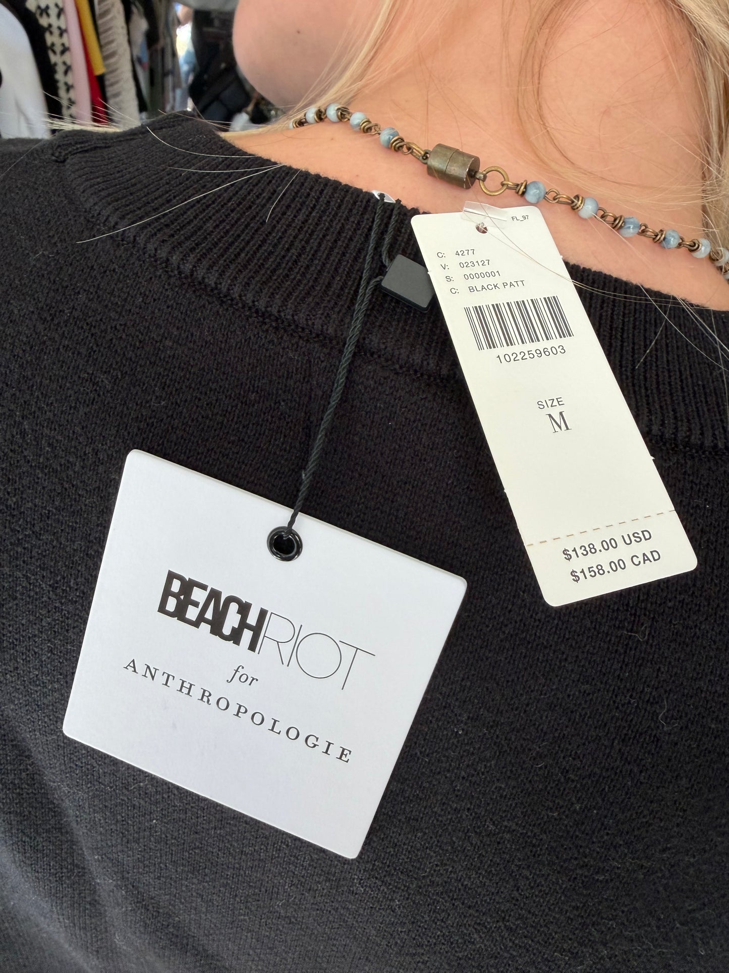 Beach Riot x Anthropologie | Champagne Ski Club Set, M Top, S Bottom