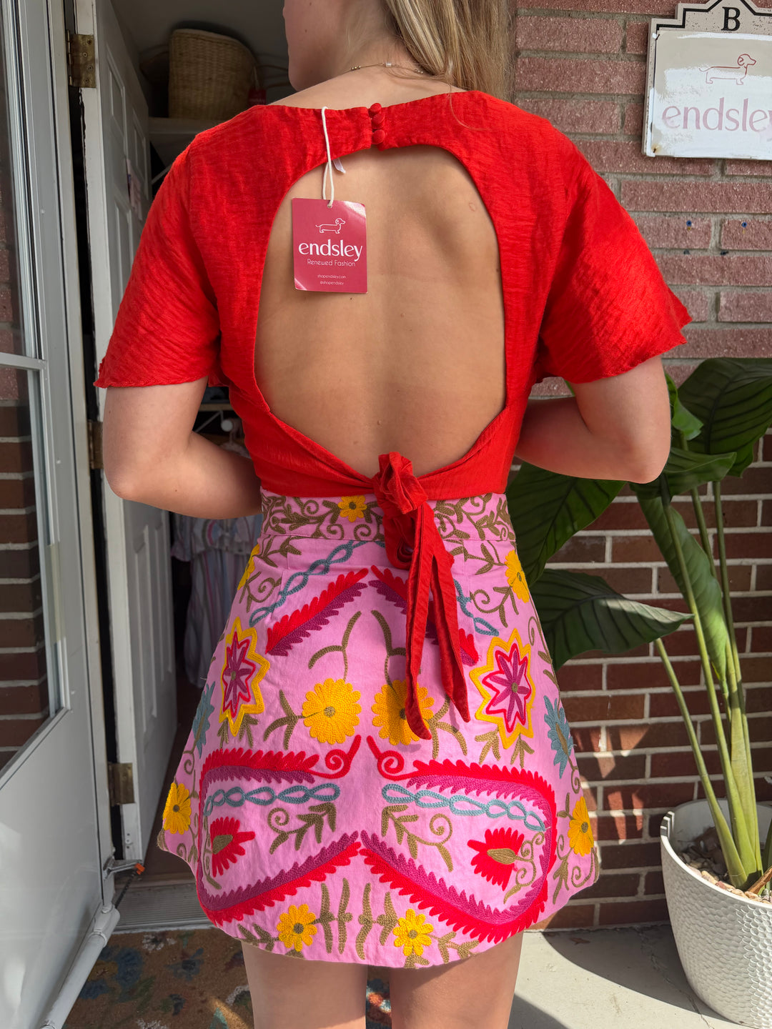 Free People | Tie Open Back Top, S
