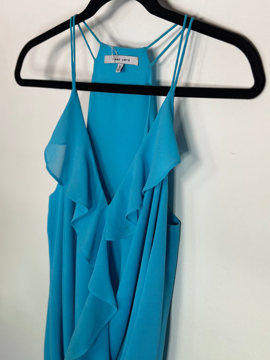 Naked Zebra | Light Blue Ruffle Cami