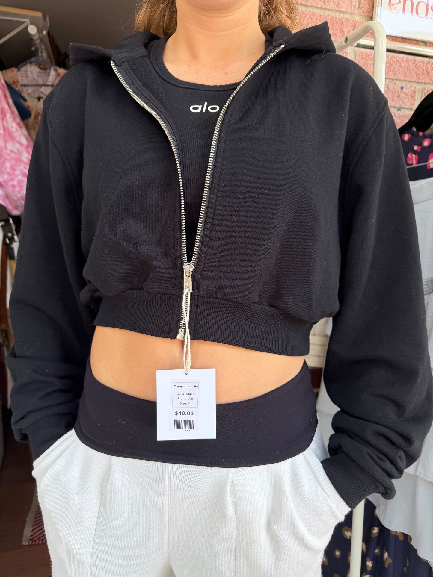 Alo | Cropped Hoodie, M