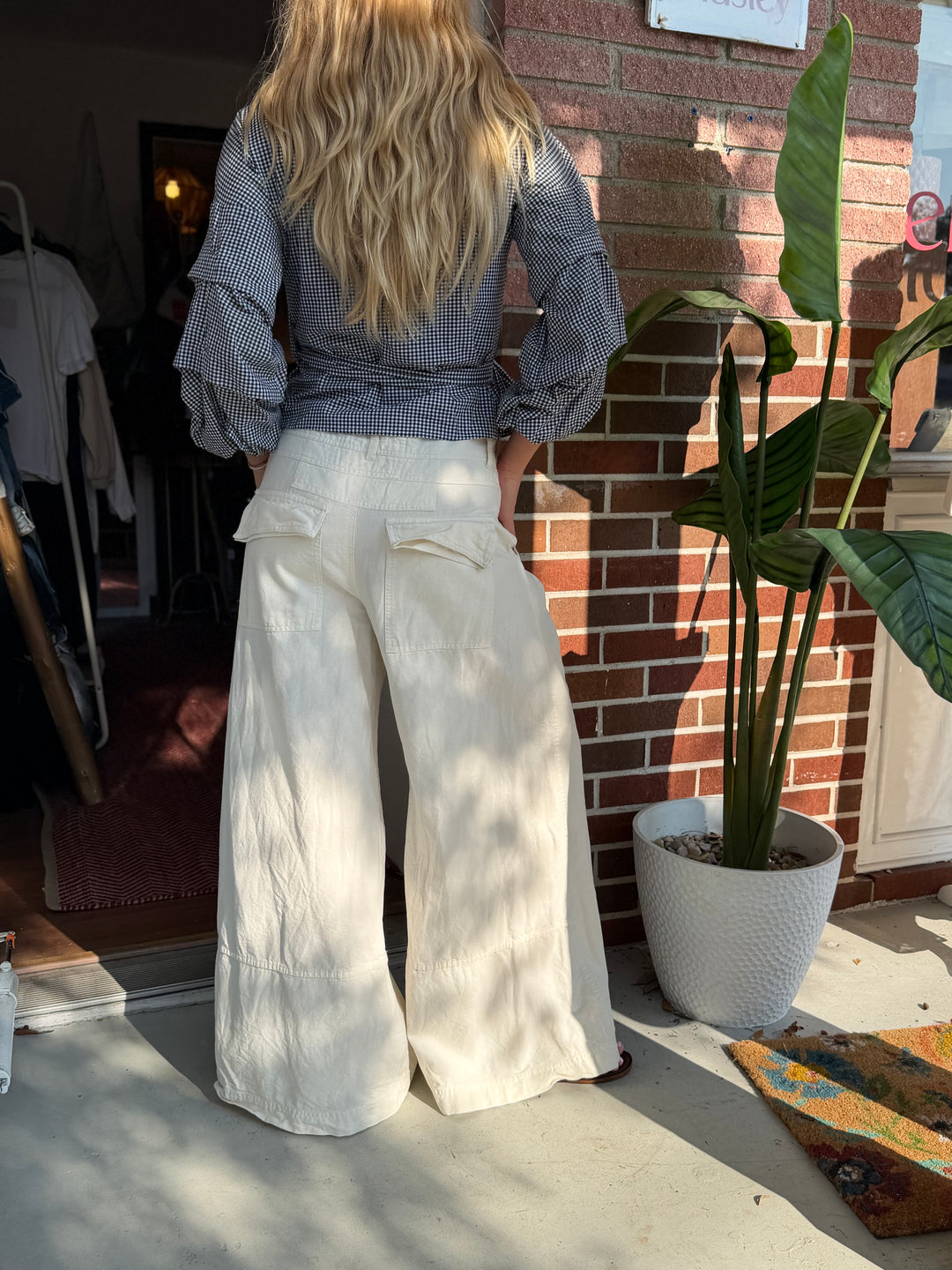 Free People  | Wide Leg Flowy Pants, 6