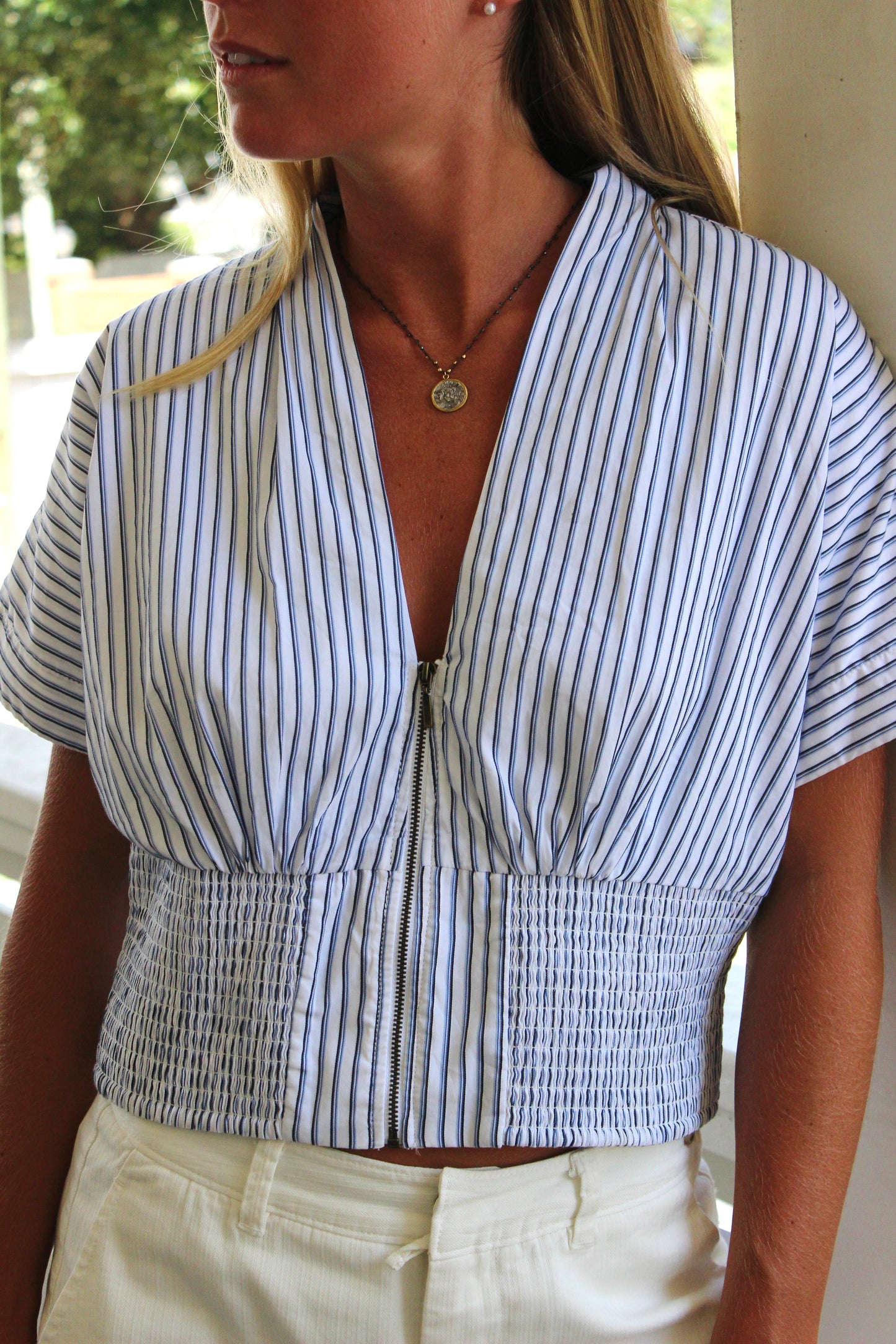 Maeve | Striped Top, L