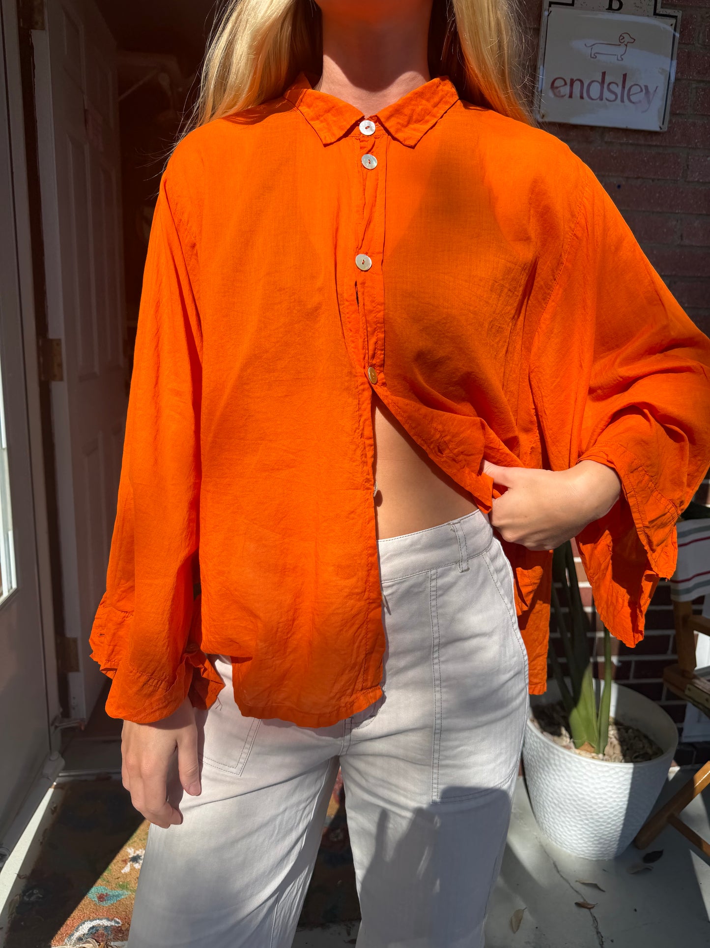 Join Clothes | 100% Cotton Lightweight Blouse, O/S