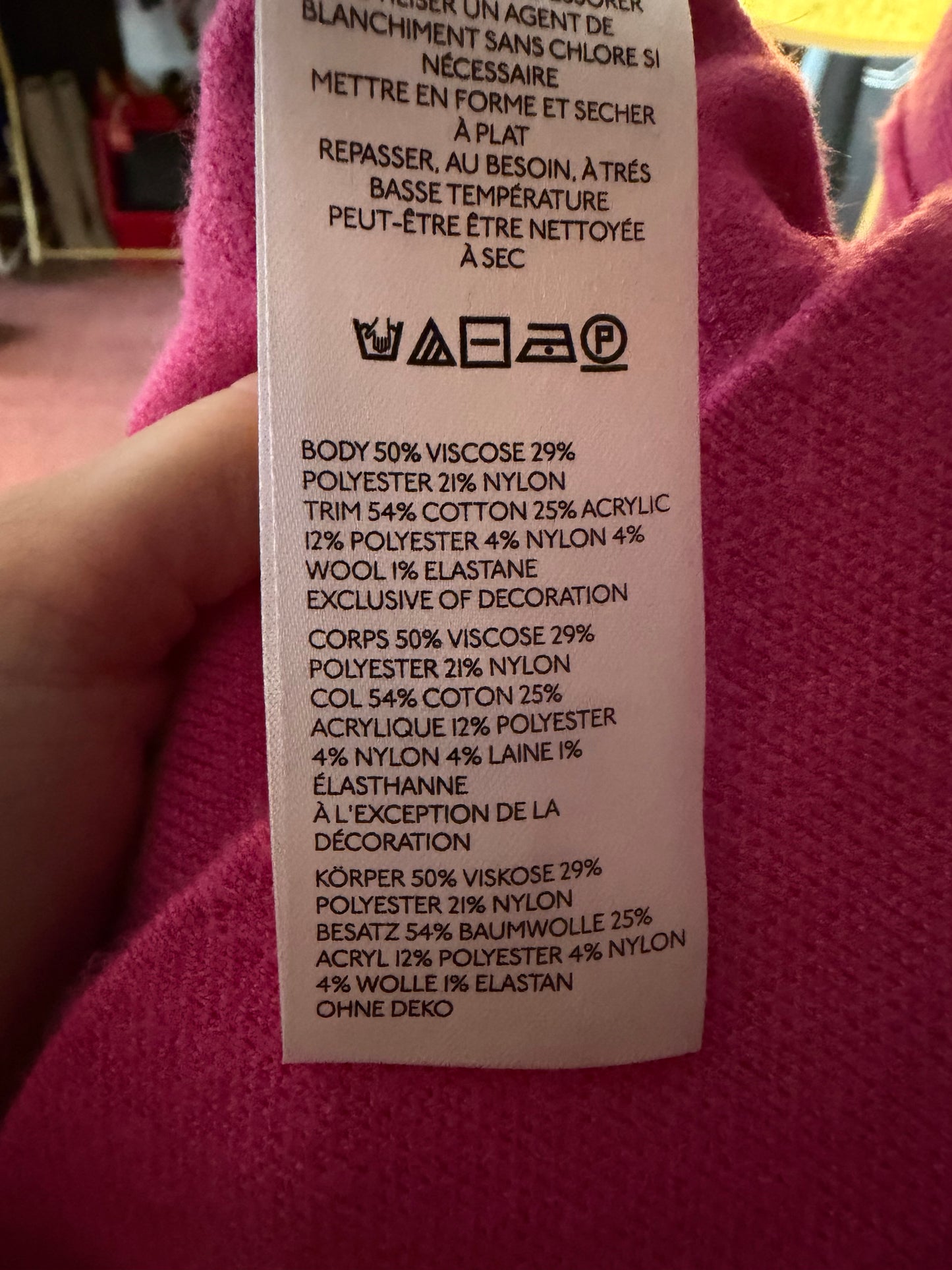 Maeve | Pink High Neck Sweater with Embroidered Heart, M