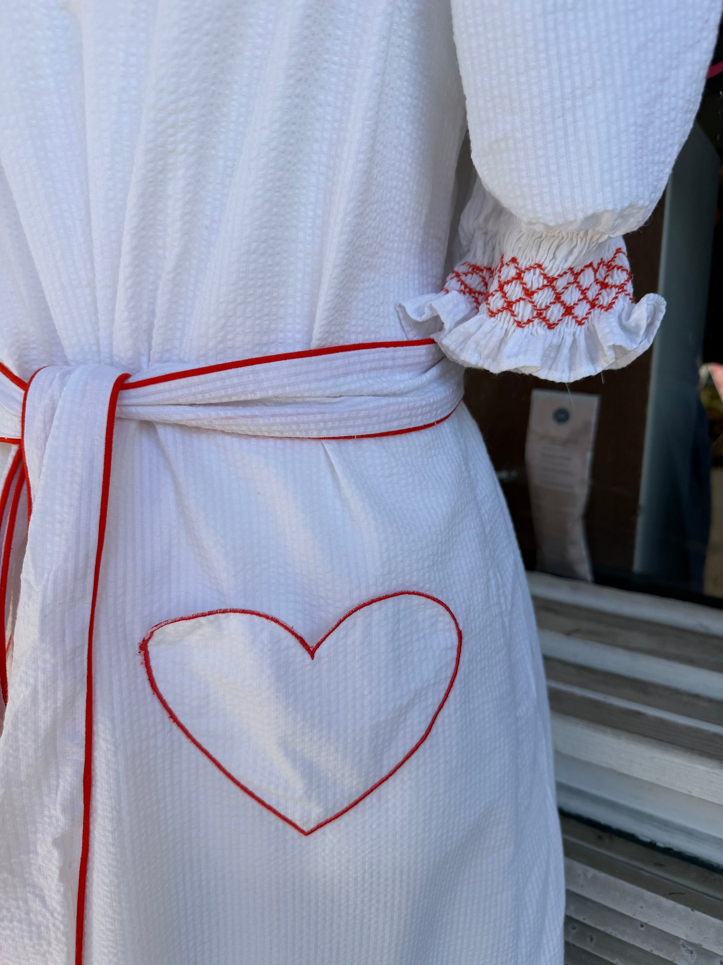 Dondolo + Pencil & Paper  | Heart Pocket Tie Waist Dress, XXS