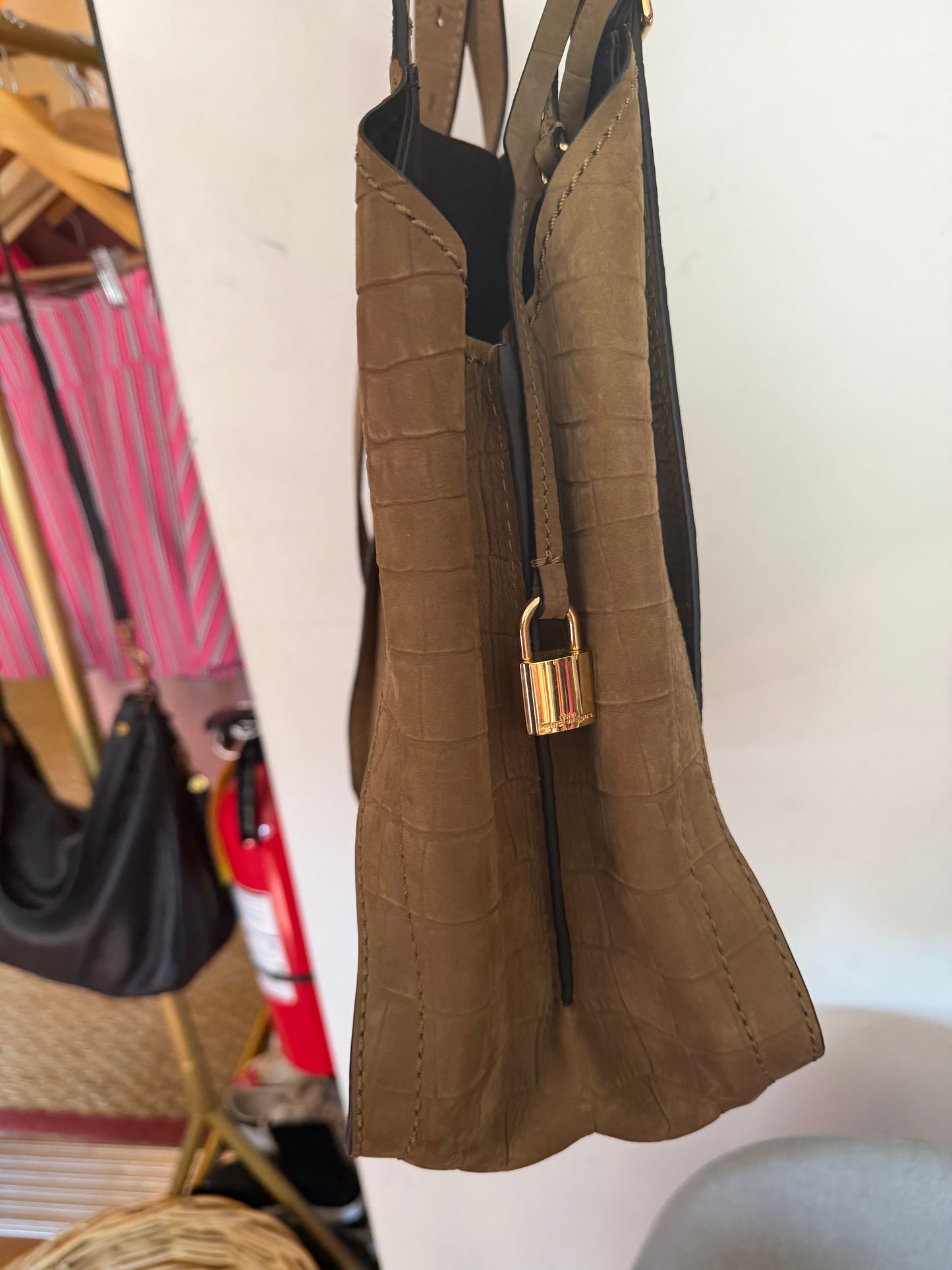 The Marc Jacobs | Suede Alligator Tote, Medium