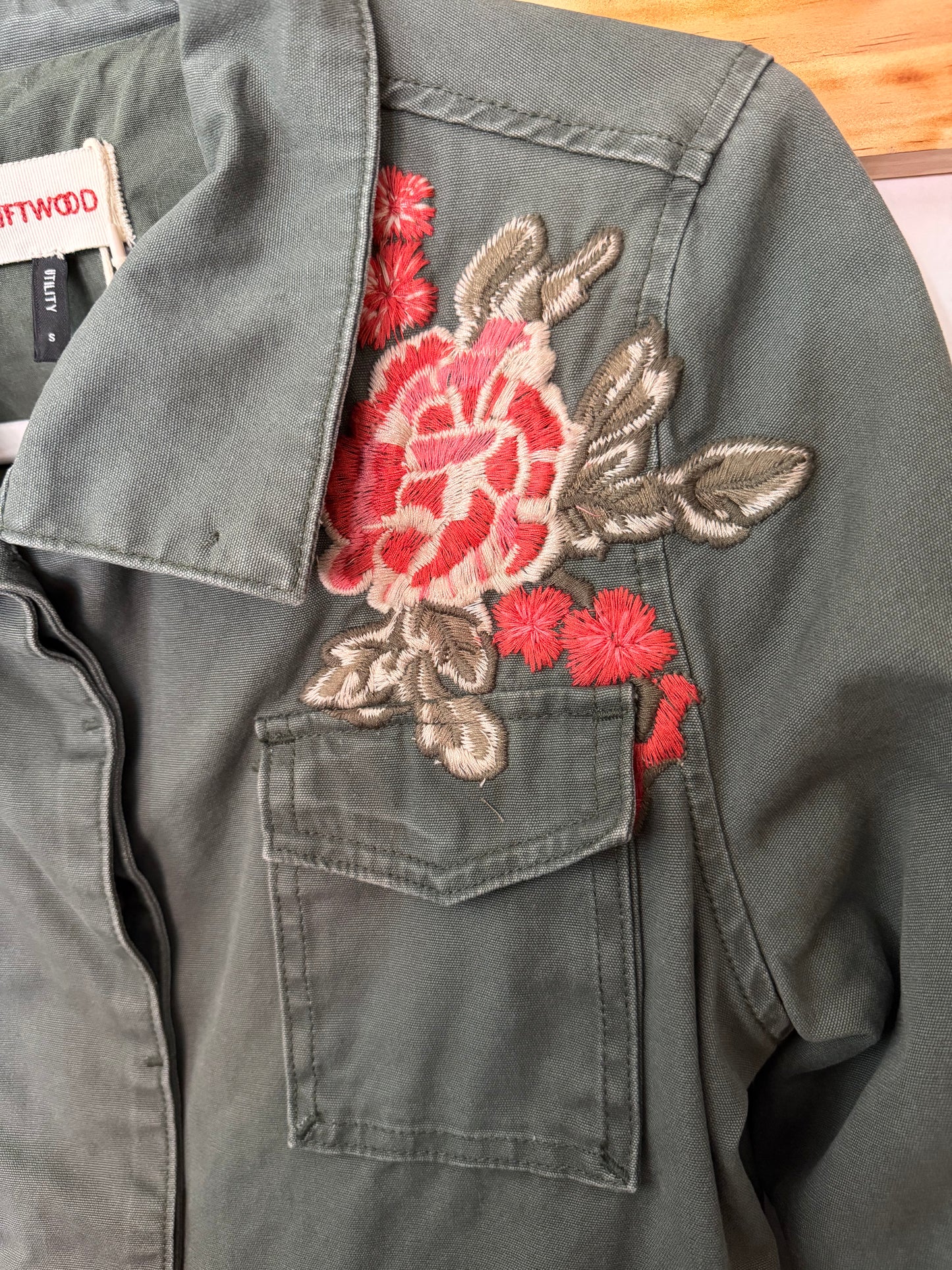 Driftwood | Floral Embroidered Jacket, S