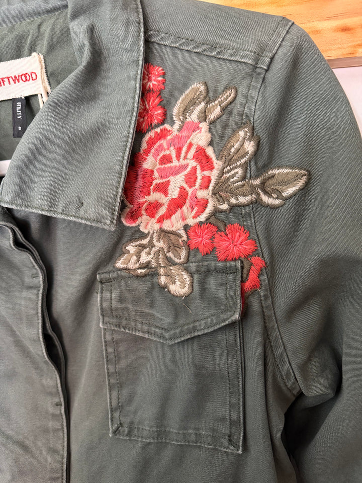 Driftwood | Floral Embroidered Jacket, S