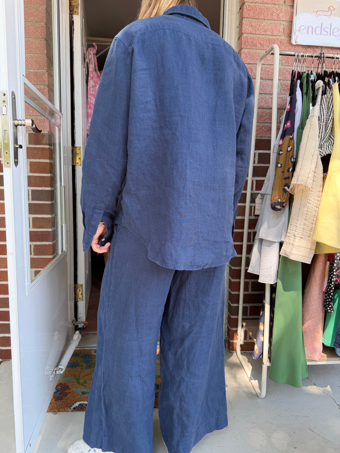 Frank & Eileen | 100% Linen Pants + Button Up, S