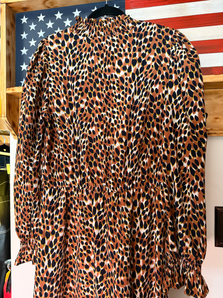 THML | Leopard Print Dress, L