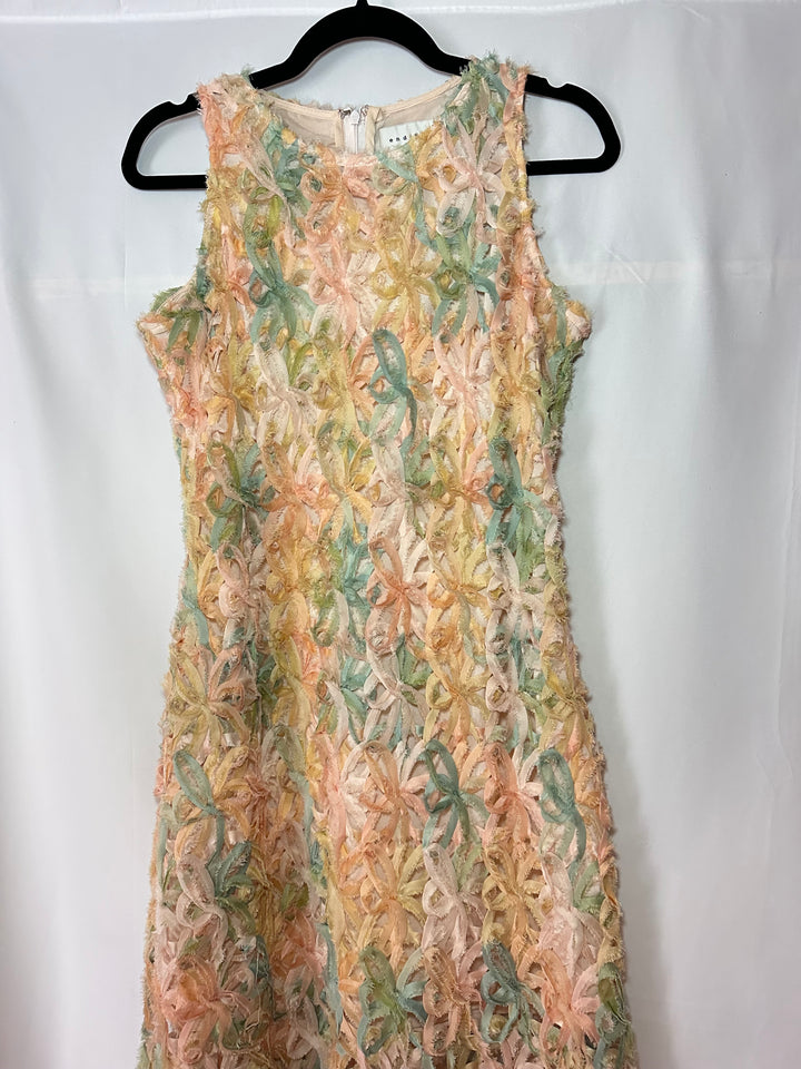 Endless Rose (Anthropolgie) | Multi Color Sleeveless Textured Midi Dress, S