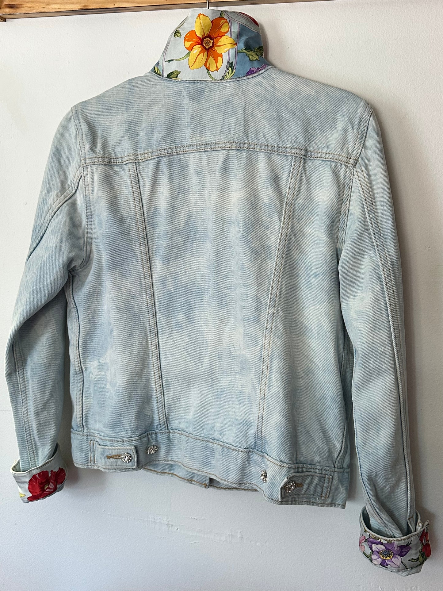 Ohama Couture | 1970's Gucci Floral lSilk Denim Jacket, M