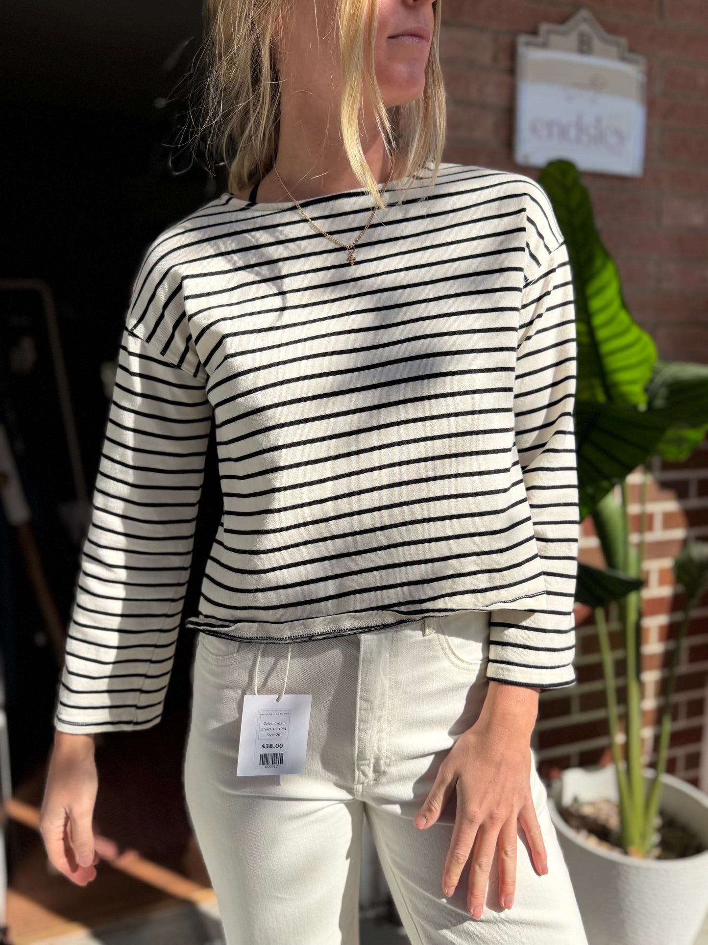 Miou Muse | Striped Long Sleeve, M