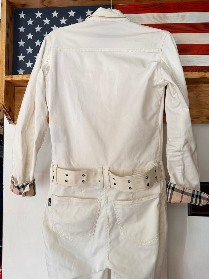 Burberry| Off-White  Denim Jumpsuit, 4/6