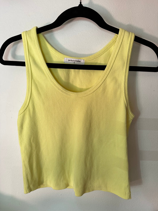 Perfectwhitetee | Ribbed Bright Yellow Tank