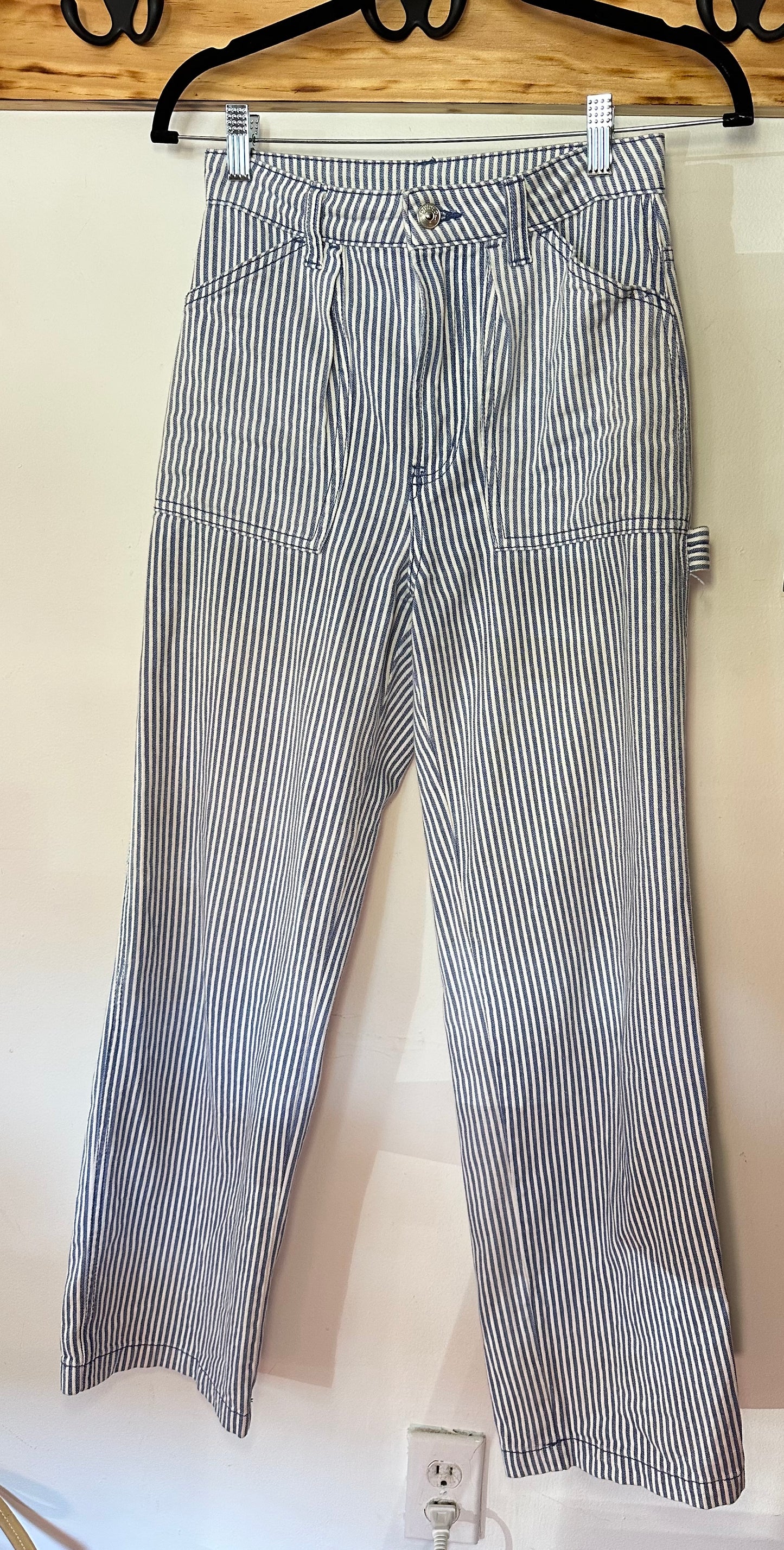 Divided | Blue and White Striped Jeans, 2