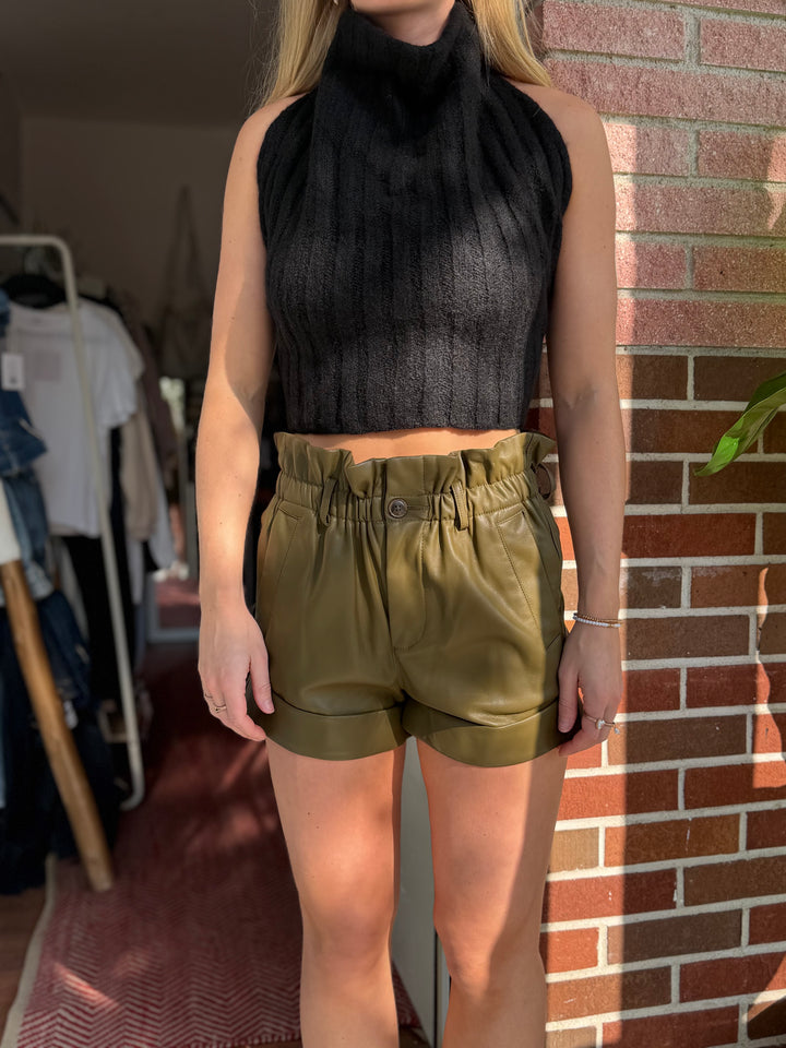BlankNYC |  Pleather Paperbag Shorts, 25