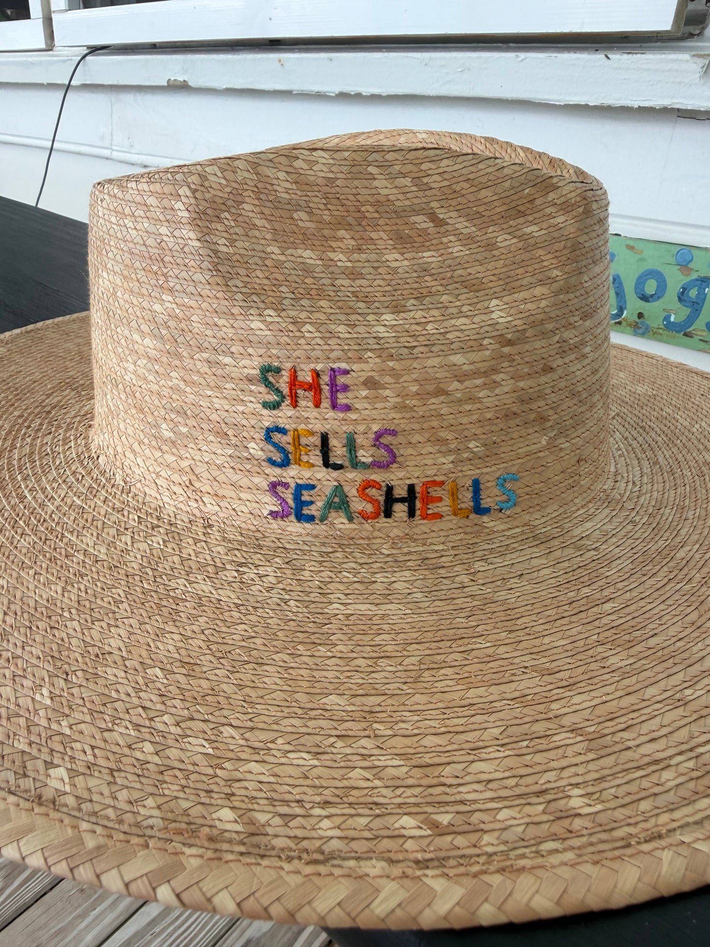 Sunshine Tienda | "She Sells Seashells" Palm Hat, XS/S
