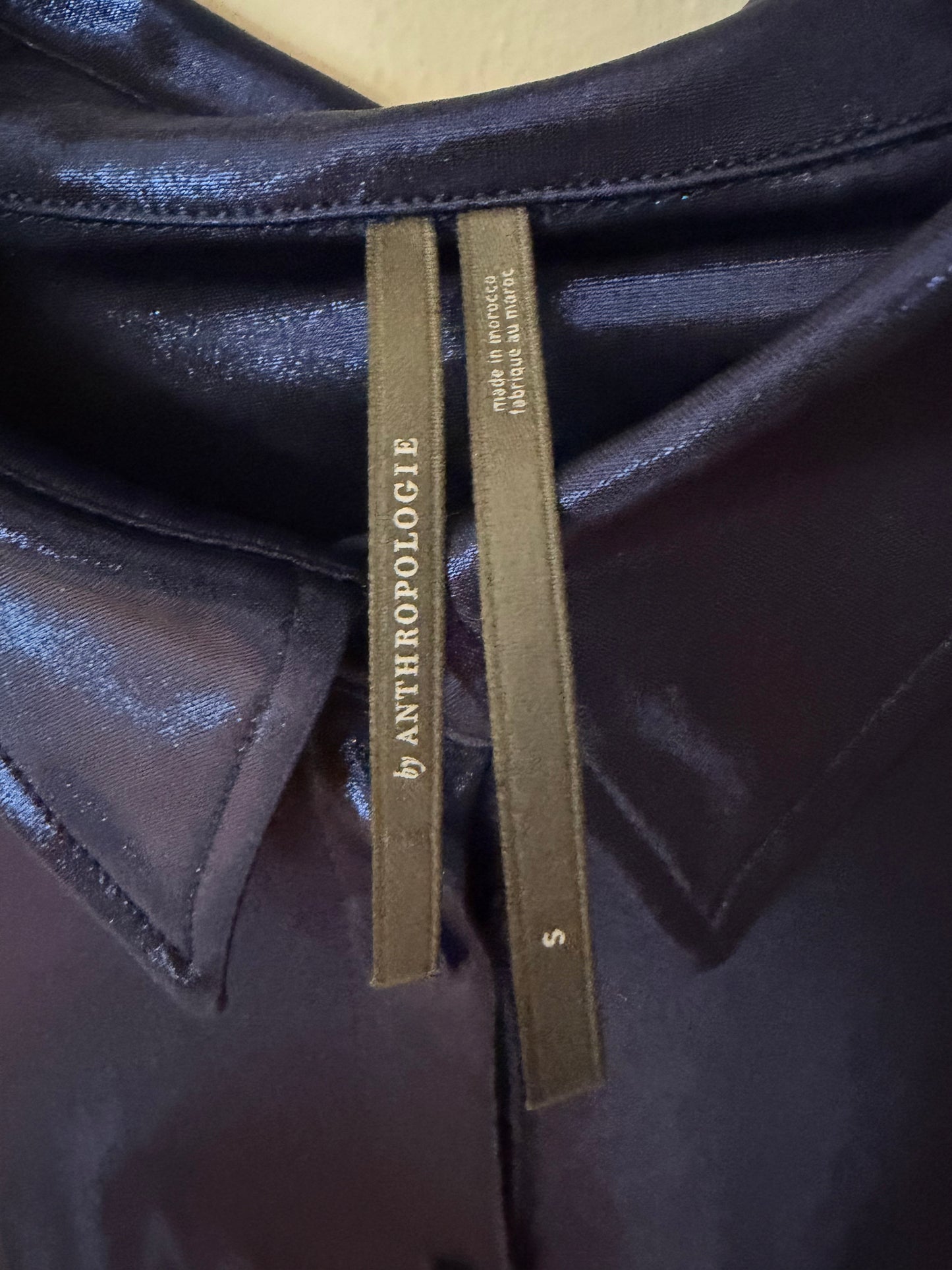 Anthropologie | Shine Button Down, S