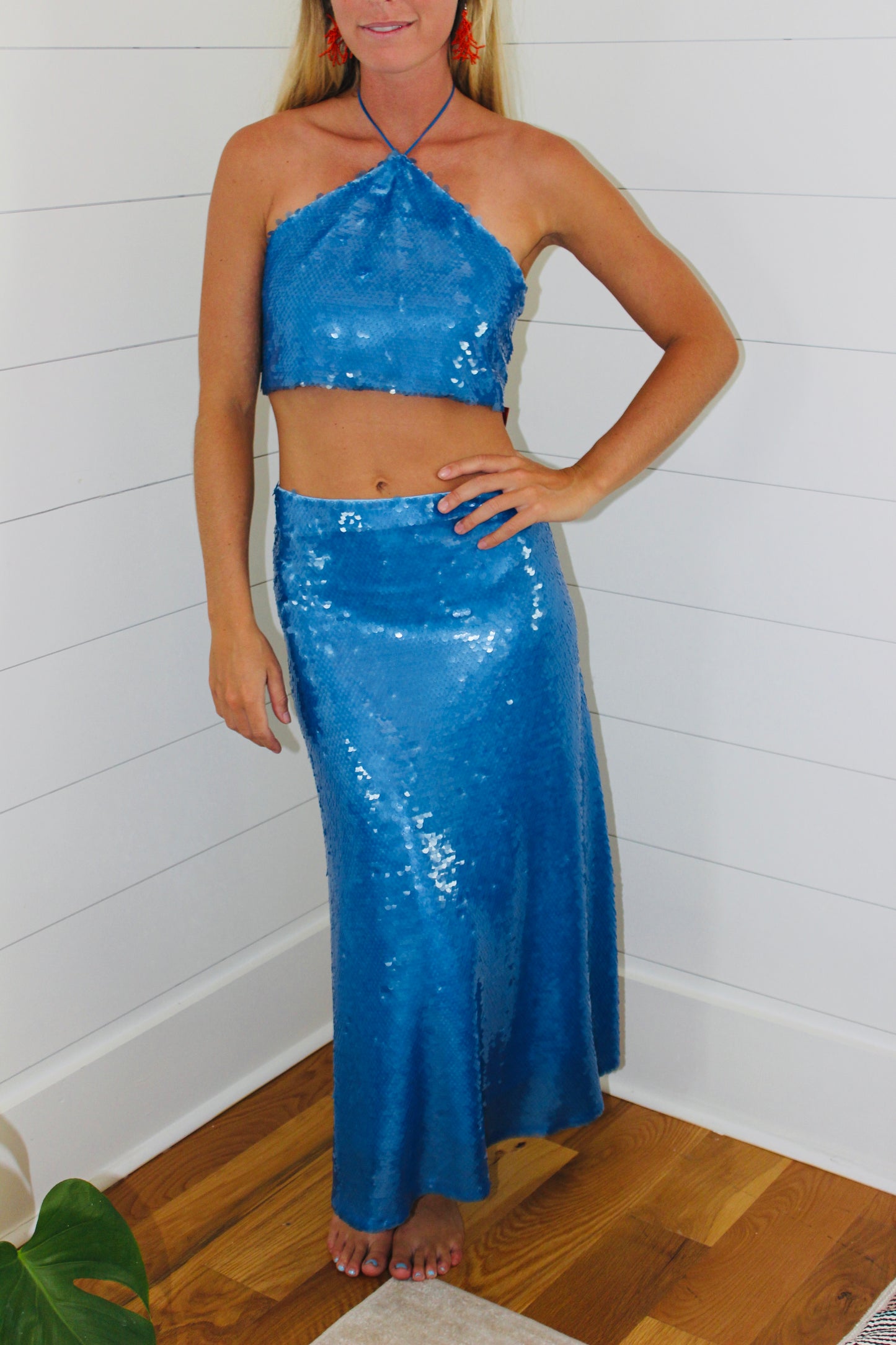 Alexis | Zira Top + Skirt  Sequin  Set, S