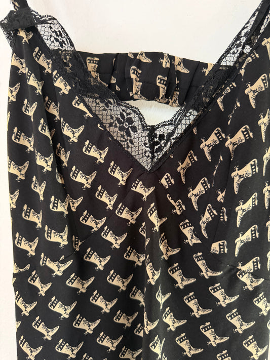 Bobbles & Lace | Maxi Boot Print Dress, S