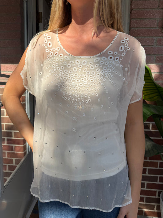 Catherine Malandrino | 100% Silk Two Piece Top, S (P)