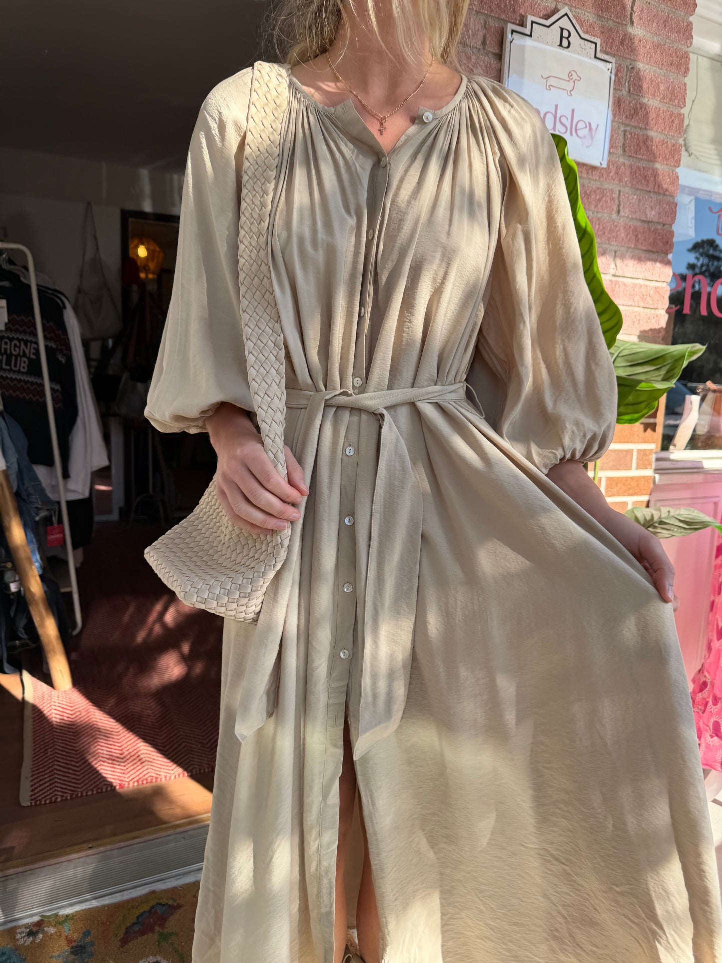 & Other Stories | Button Down Tie Waist Dress, XS