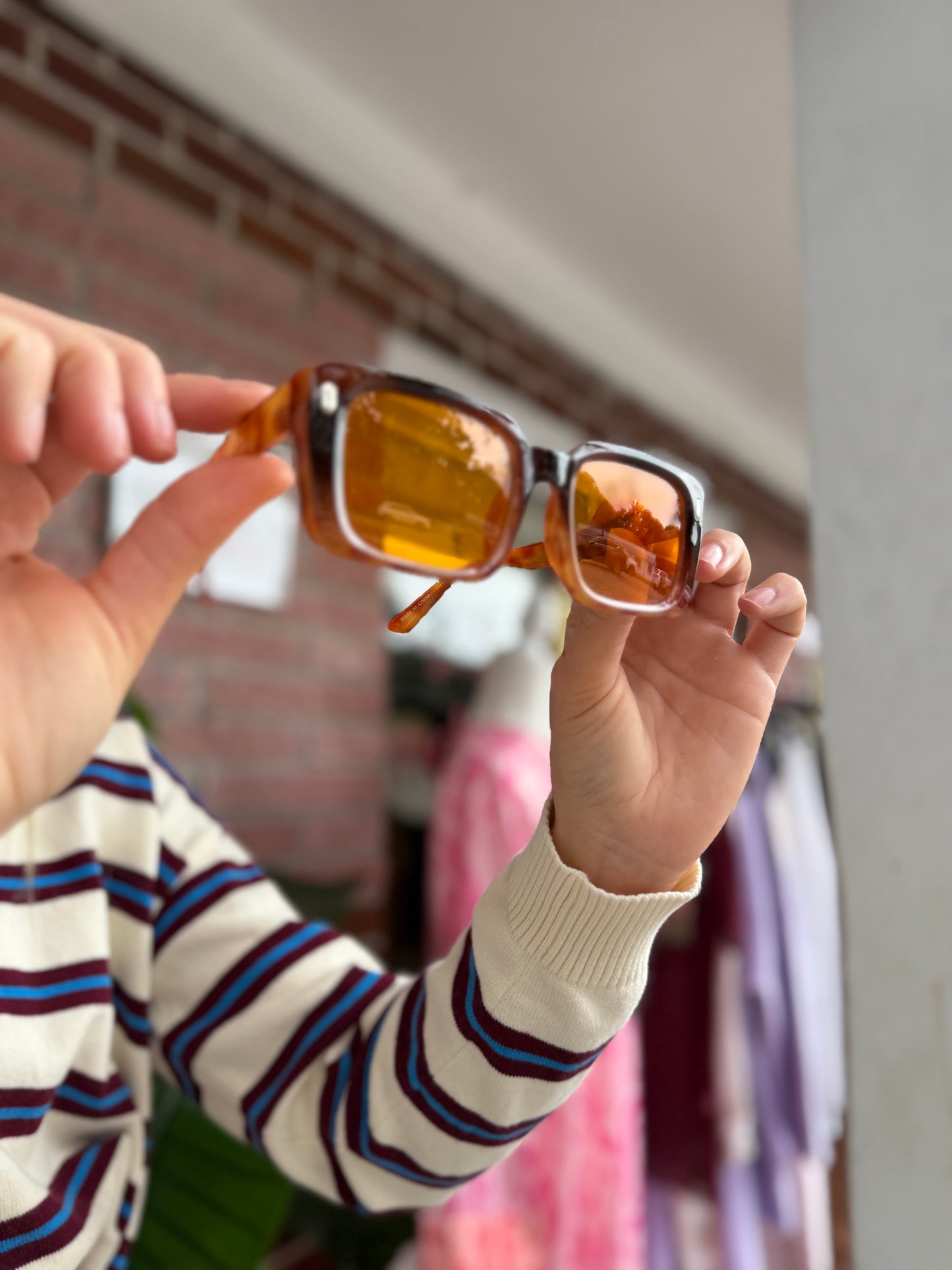 Orange Tortoise Sunglasses