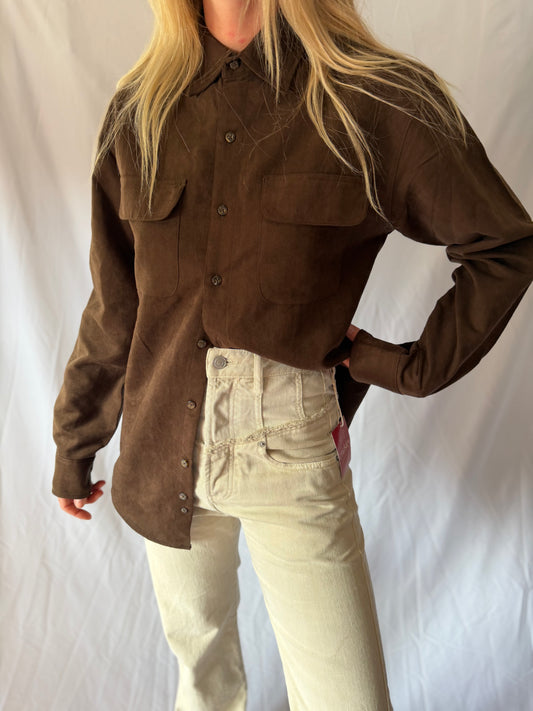 George | Suede Button Down, S (Mens)