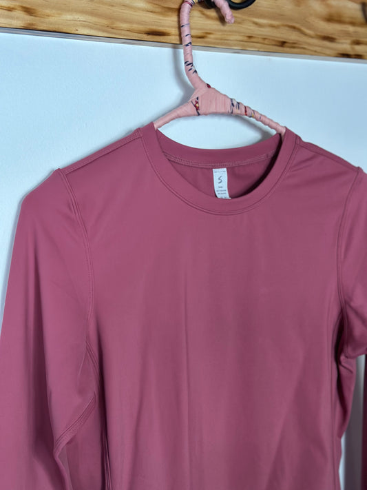 The Gym People | Soft Slim Fit Long Sleeve Crewneck | Dark Pink