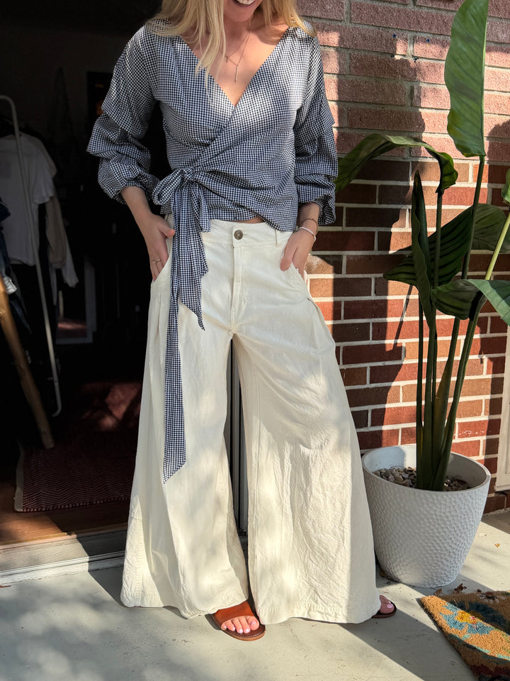 Free People  | Wide Leg Flowy Pants, 6