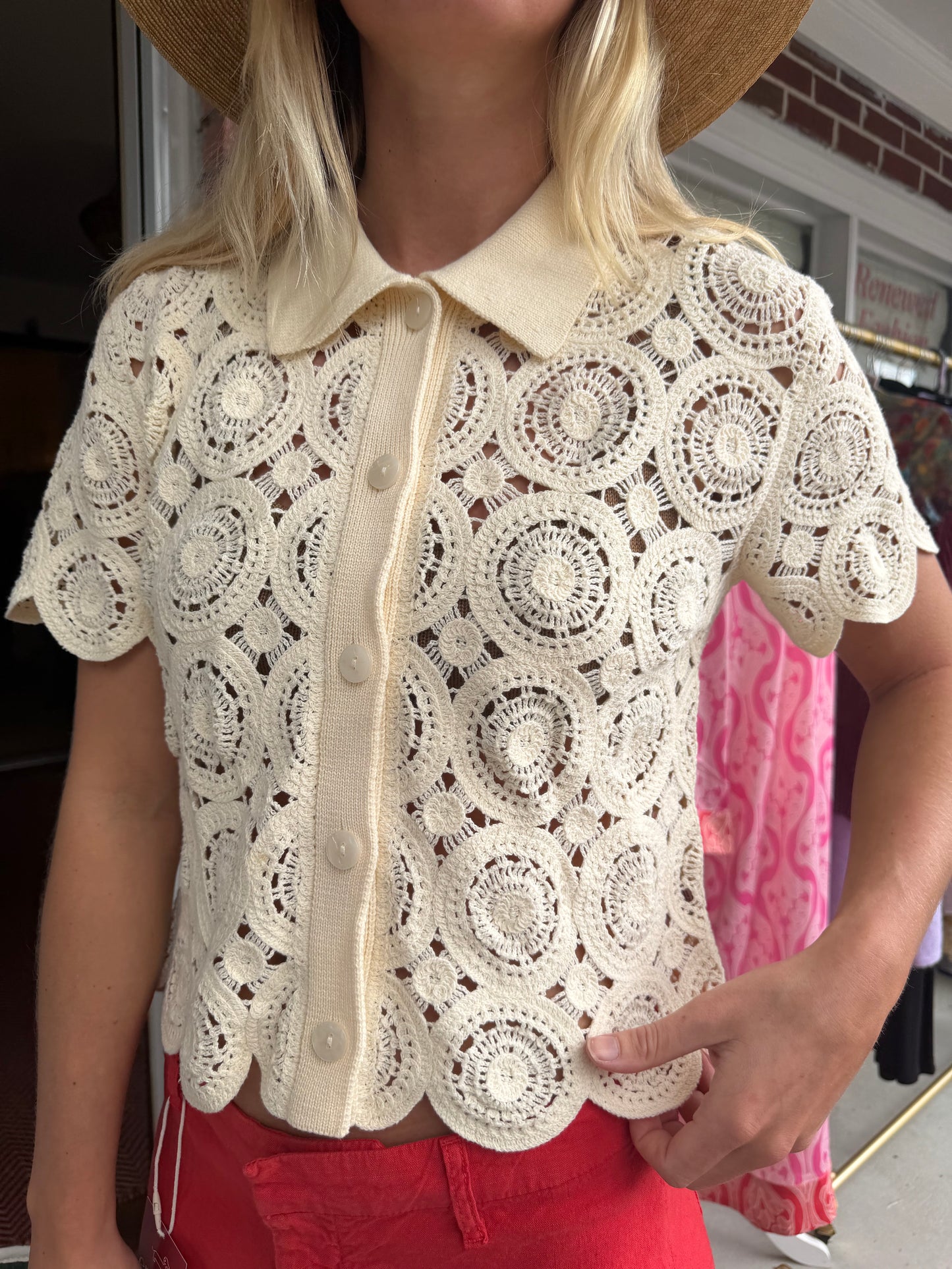 Le Bop | Crochet Polo + Short Set , XS / S