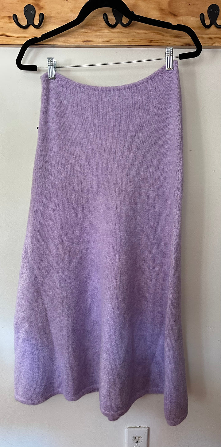 Whiteroom + Cactus  | Ankle Length Knit Down Skirt in Lavendar