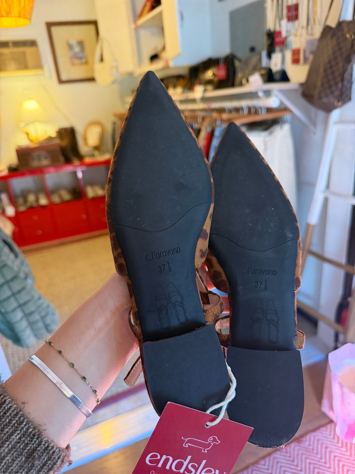 C. Paravano  | Sleek Slingback FLats, 37.5